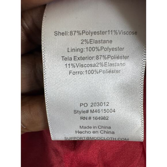 ModCloth Bases Loaded Shadow Berry 3X Plus Size Baseball Varsity Jacket Preppy - Picture 10 of 11